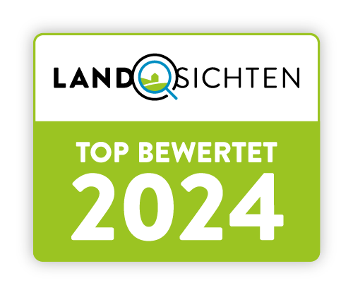 "Top Bewertet" Signet der Plattform Landsichten