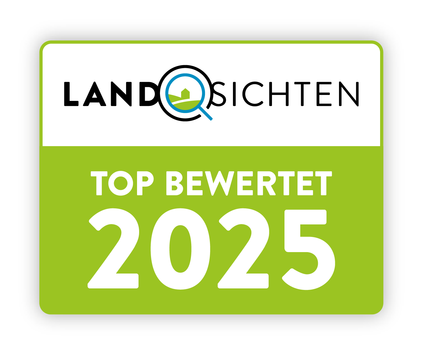 Landsichten_Signet-Top-bewertet_2025 "Top Bewertet" Signet der Plattform Landsichten