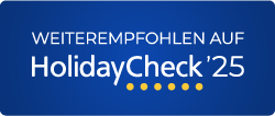 Weiterempfohlen'_Widget Wir sind auch 2025 weiterempfohlen auf Holiday Check